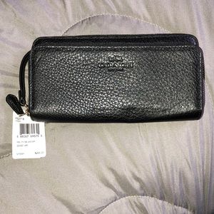 NWT Coach double zip wallet